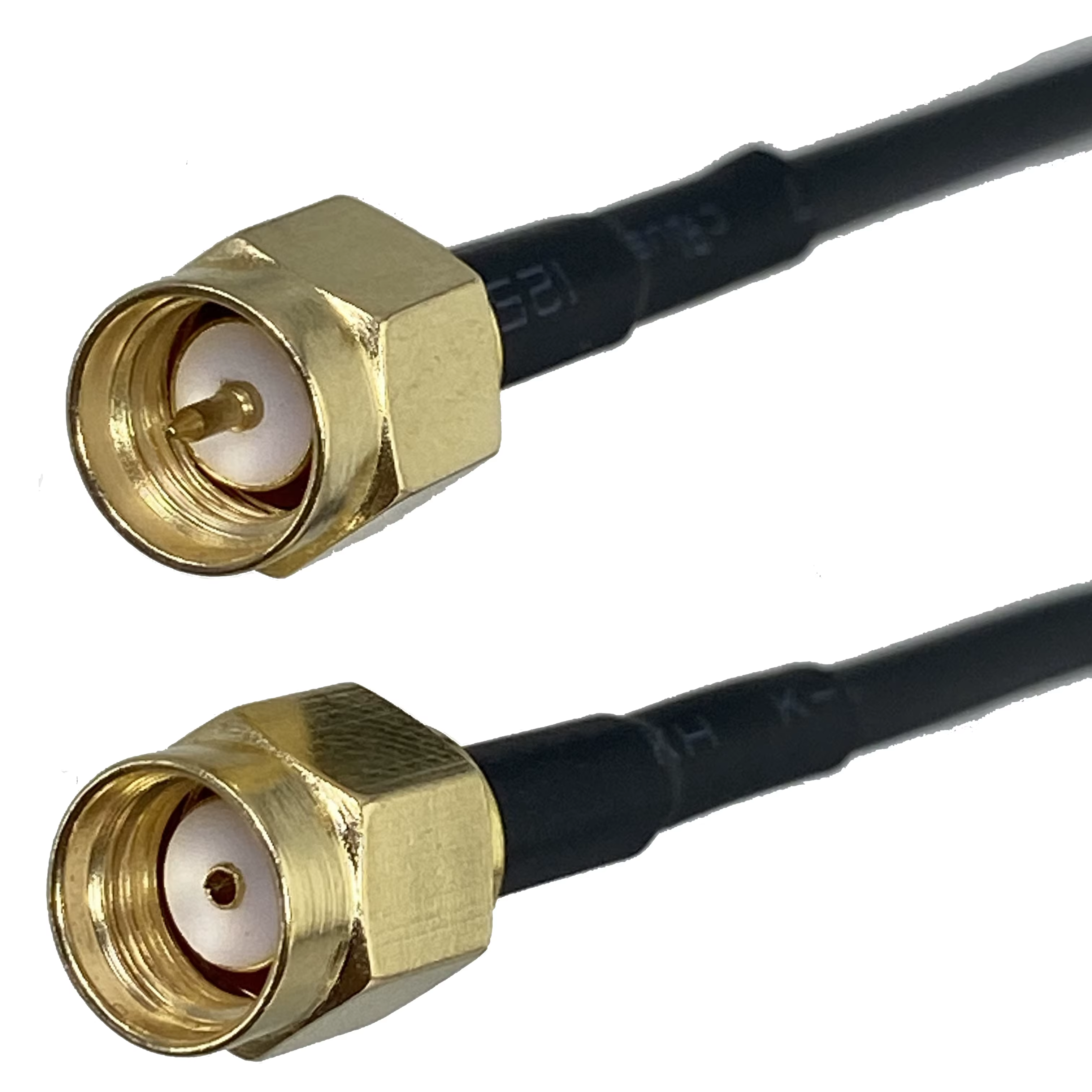 Cable coaxial RG174 SMA macho a RP SMA macho
