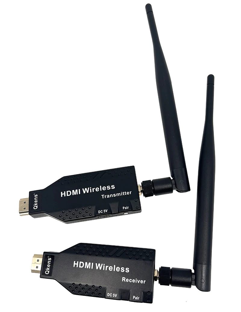 Extensor HDMI inalambrico Qkens transmisorvista frontal