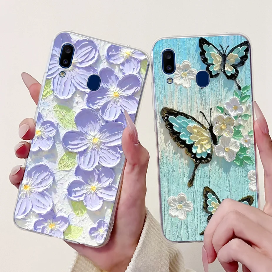 Samsung Galaxy A10/A20/A30 Funda Silicona – Linda Pintada, Protectora - imagen 2