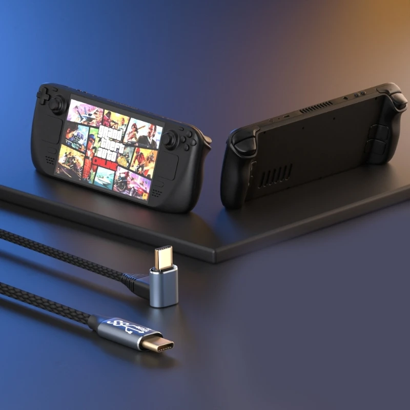Cable USB-C Ángulo Recto Carga Rápida PD Bidireccional Antitracción - imagen 5