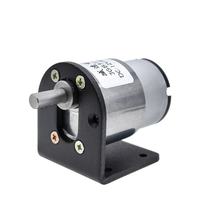 Motor eléctrico alto torque con caja de engranajes y soporte aluminio - imagen 5