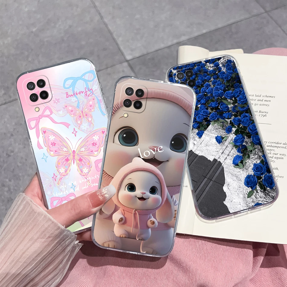 Funda Floral Samsung Galaxy A12 / M12 / F12 – Transparente TPU - imagen 4