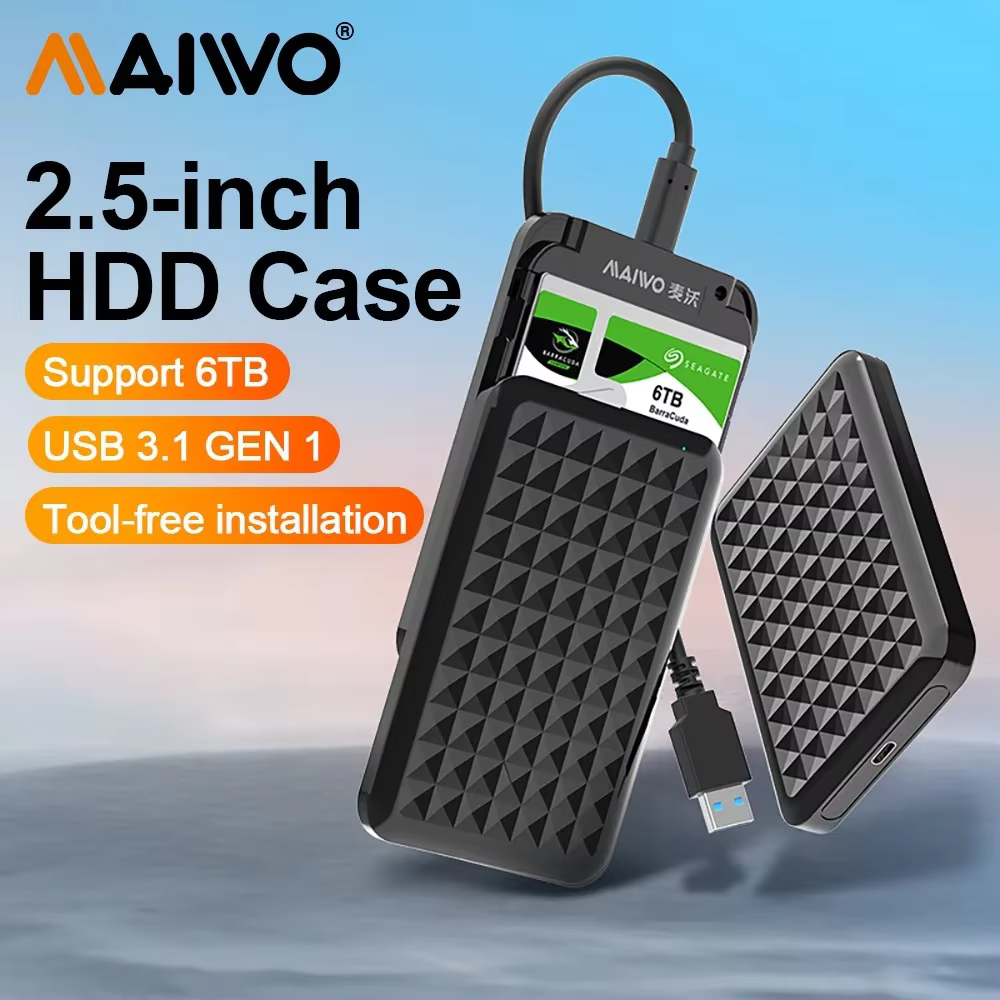 Carcasa MAIWO para disco duro HDD o SSD de 2,5 pulgadas