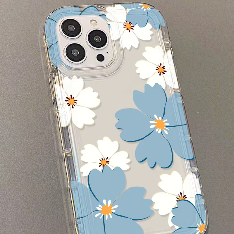 Funda Transparente Apple iPhone – Diseño Floral Antigolpes - imagen 3