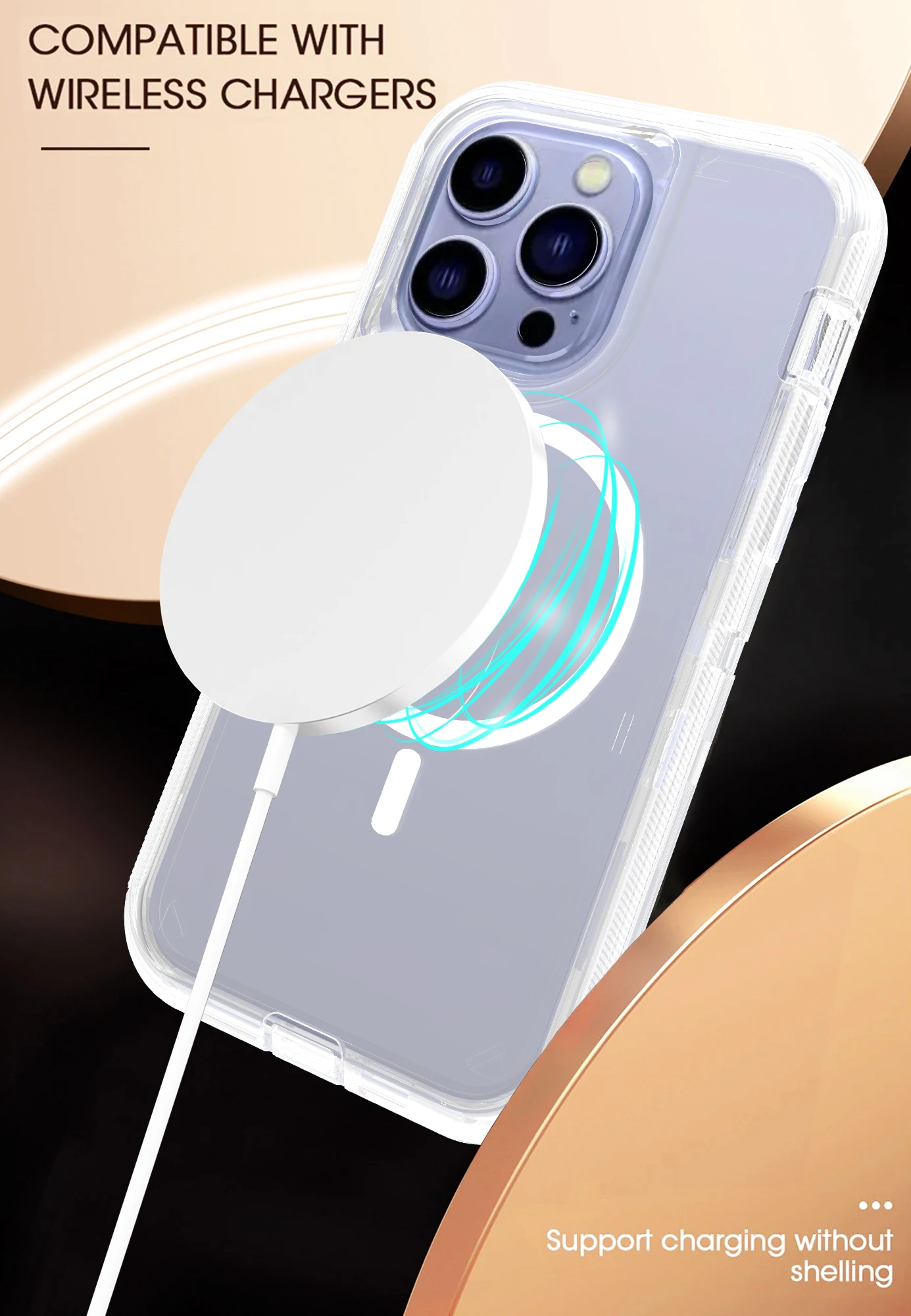 Funda transparente MagSafe detalle