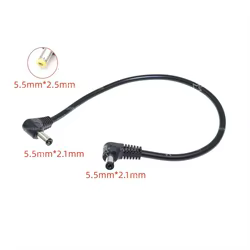 Cable de alimentación CC 5,5 x 2,1/2,5 mm en ángulo de 90°