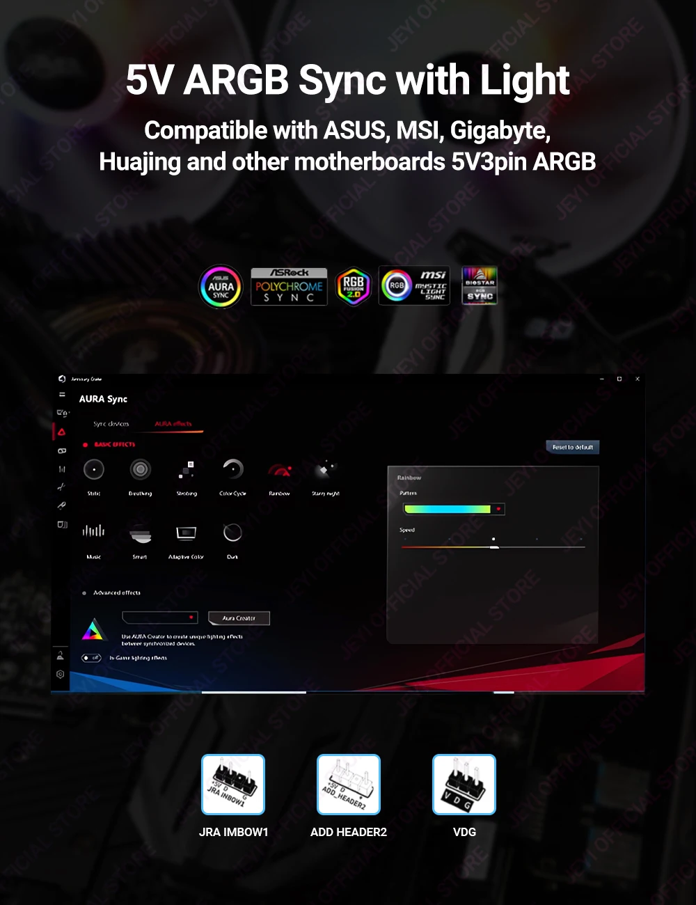 Sincronización ARGB con placas base compatibles
