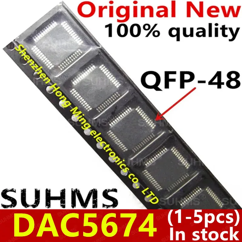 Conjunto de chips DAC5674 en encapsulado QFP-48