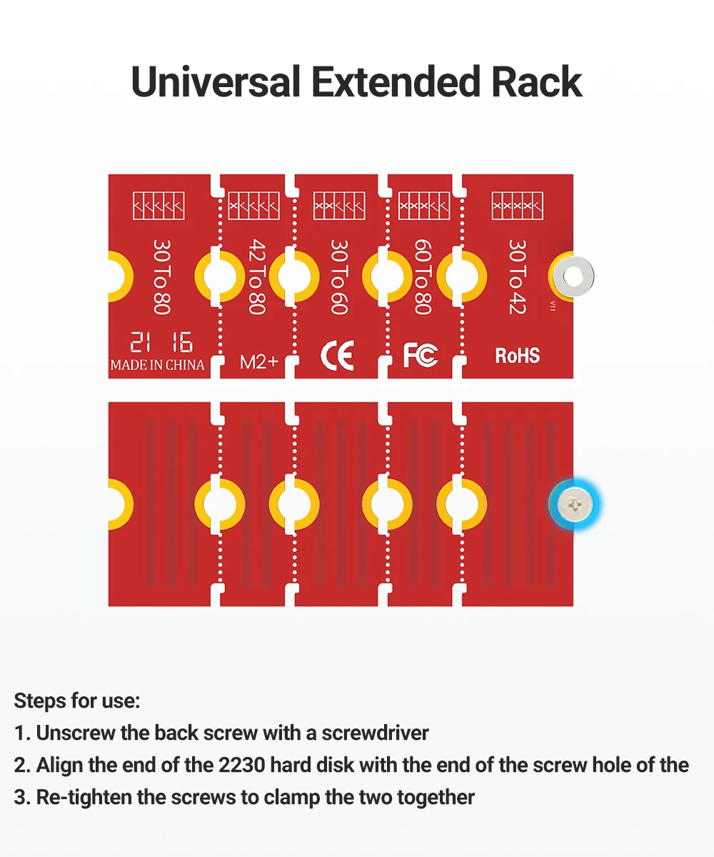 Instalación del soporte de extensión para SSD M.2