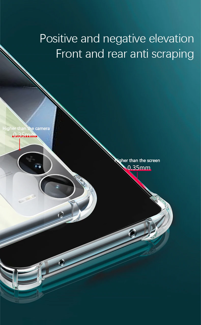 Vista trasera de la funda ajustada al teléfono