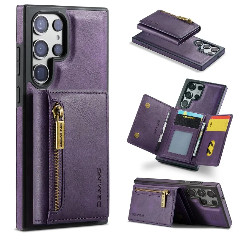 Funda billetera magnética desmontable para Samsung Galaxy