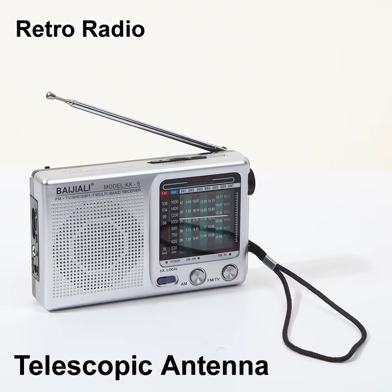 Radio de bolsillo retro con display