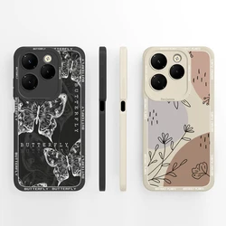 Infinix Hot 40 Pro Funda Silicona Líquida – Diseño Mariposa