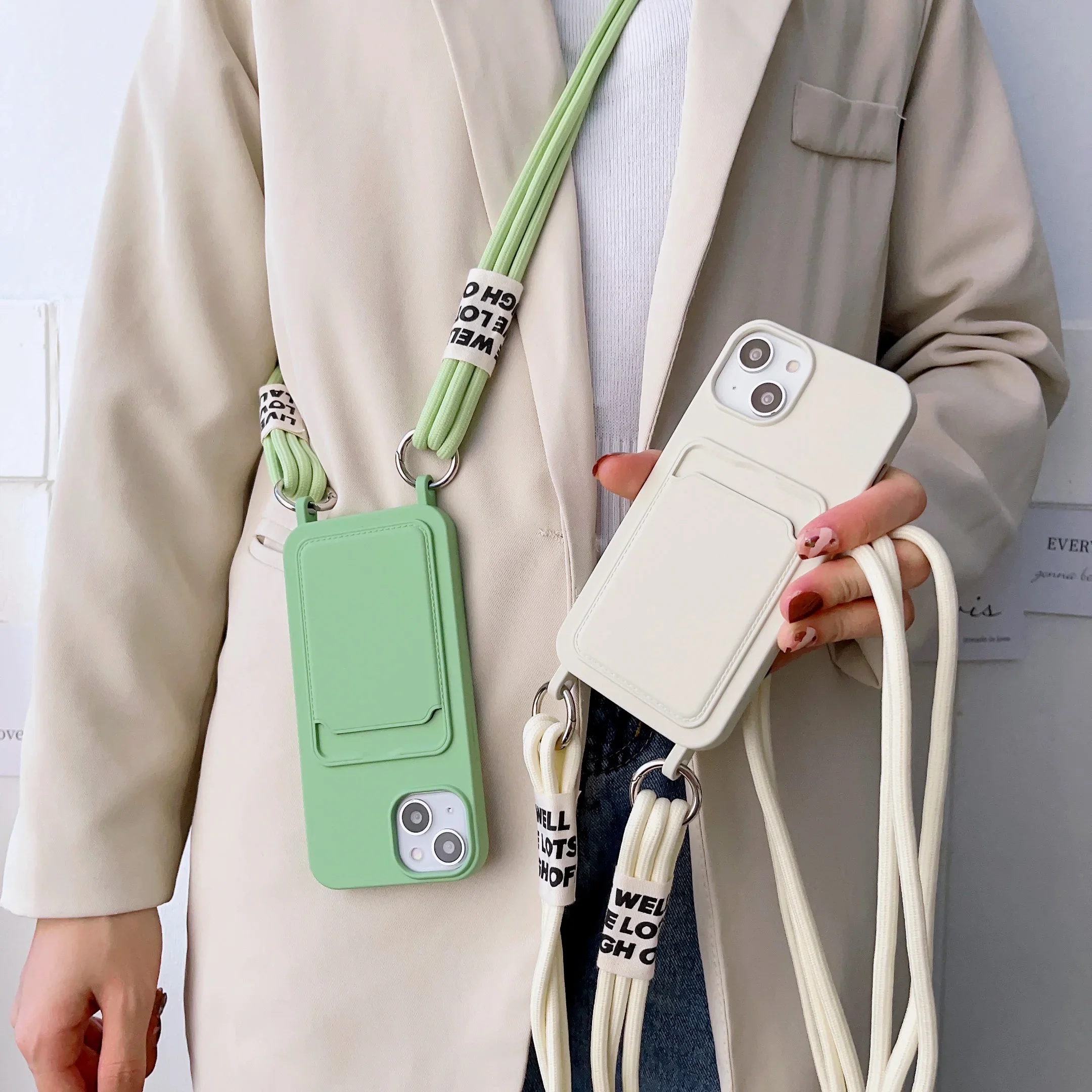 Funda iPhone con Cordón y Bolsillo TPU – Compatibilidad 15 Pro Max a XR - imagen 2