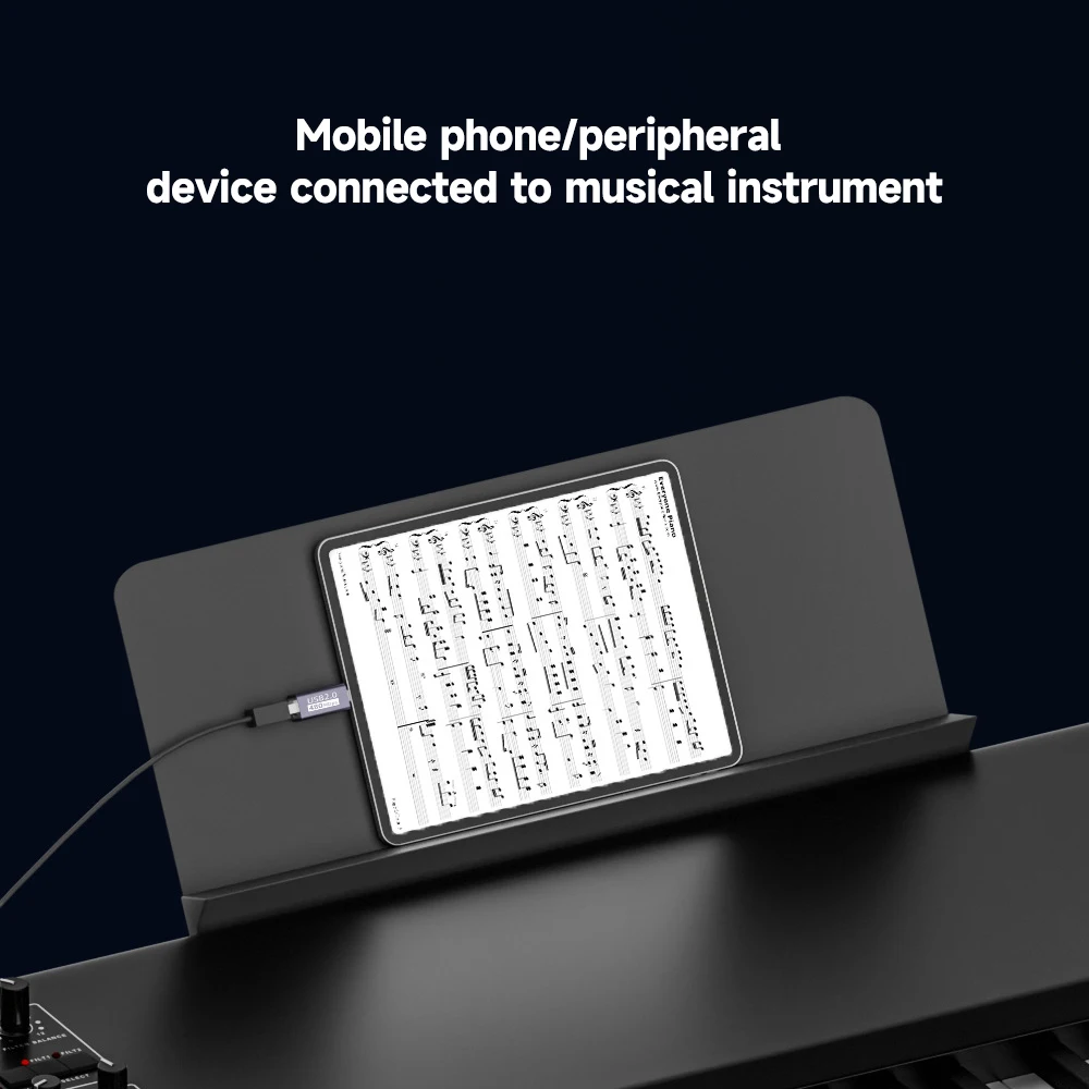 Uso del adaptador con teclado electrónico MIDI