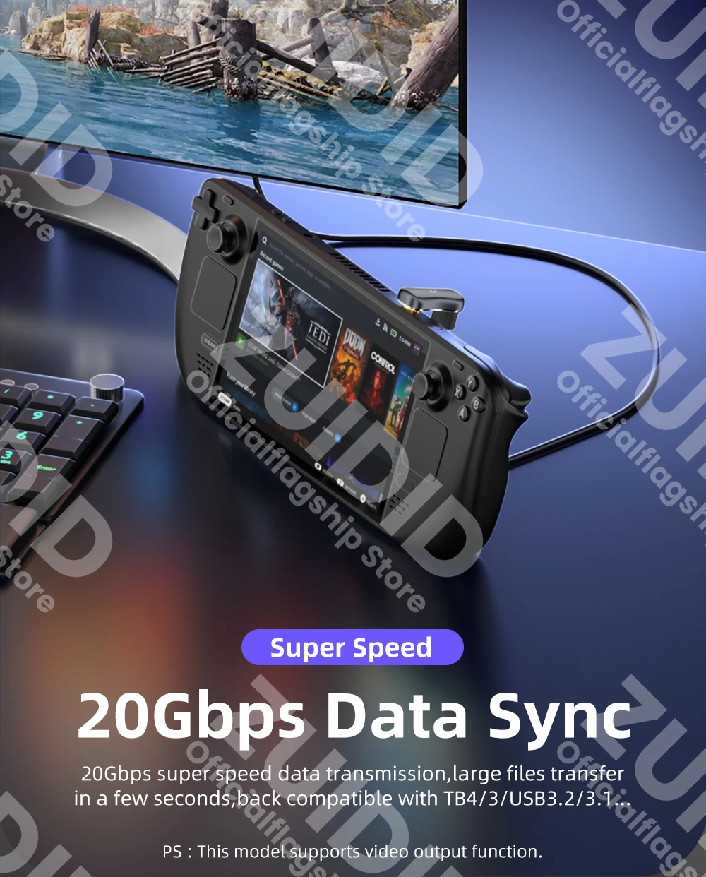 Modo USB-A a USB-C en uso