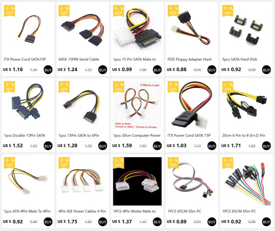 Cable conversor 4 pines a SATA hembra