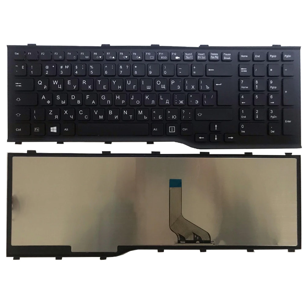 Teclado ruso para Fujitsu Lifebook AH532, A532, N532, NH532 color negro