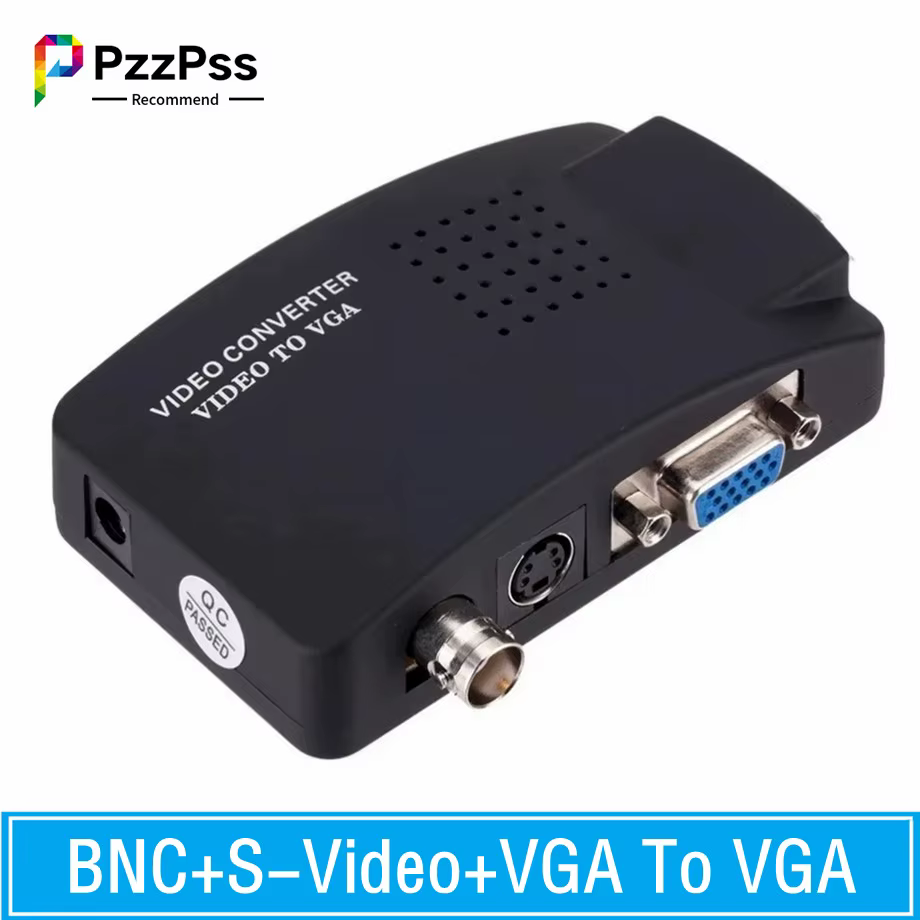 PzzPss Convertidor BNC a VGA 1080p para PC y TV - imagen 3