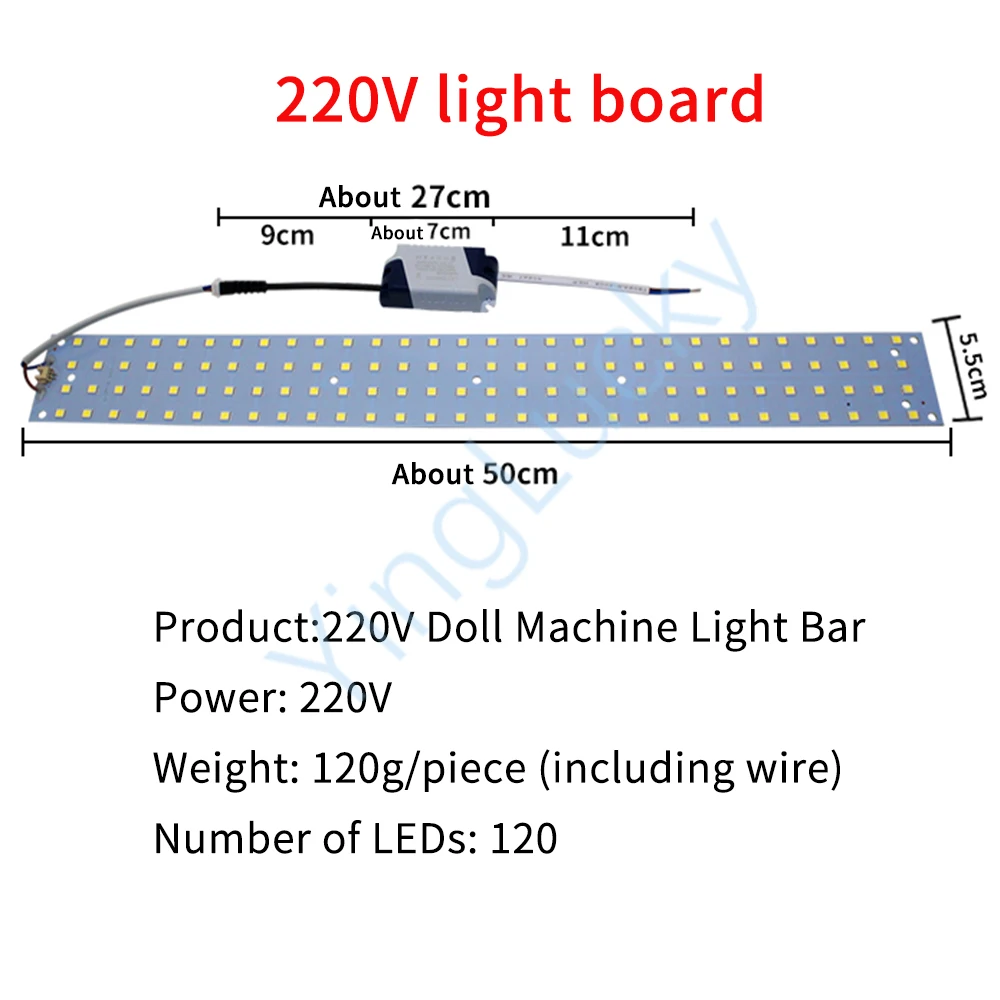 Máquina de garra en funcionamiento con iluminación LED