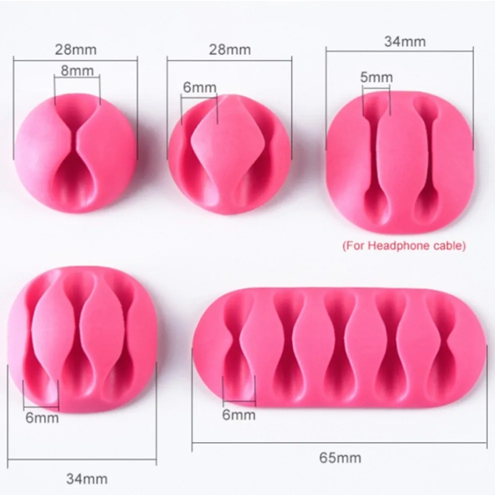 Clip Organizador de Cables USB y Auriculares – Silicona Flexible - imagen 4
