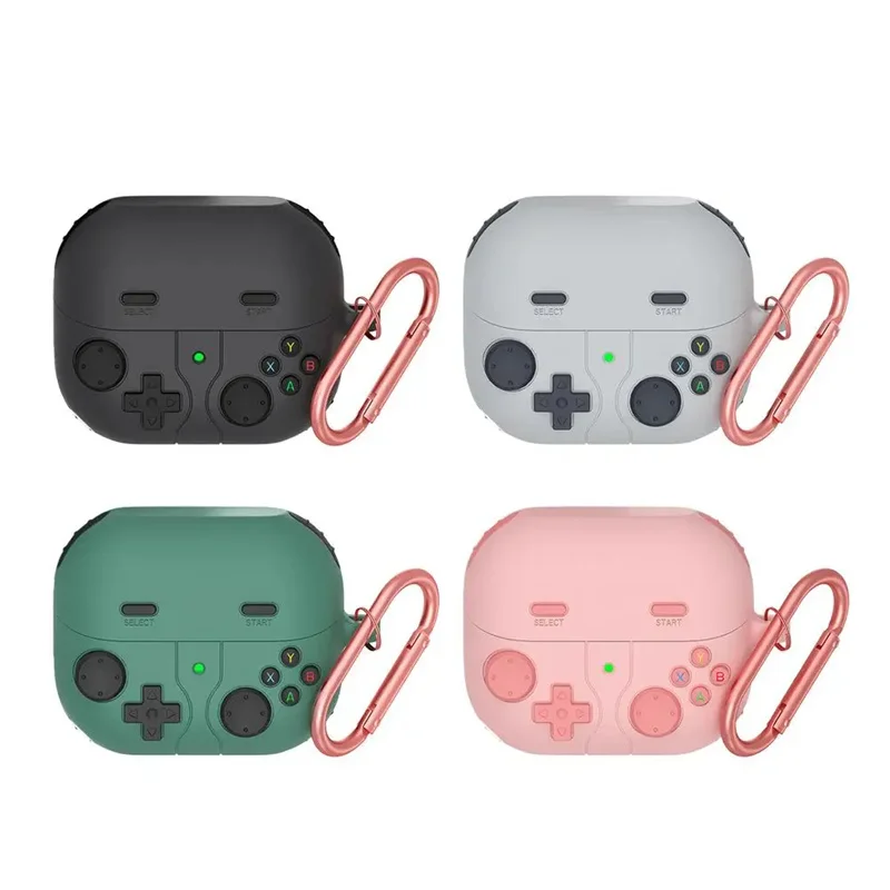 Funda protectora de silicona con gancho para el estuche de los auriculares