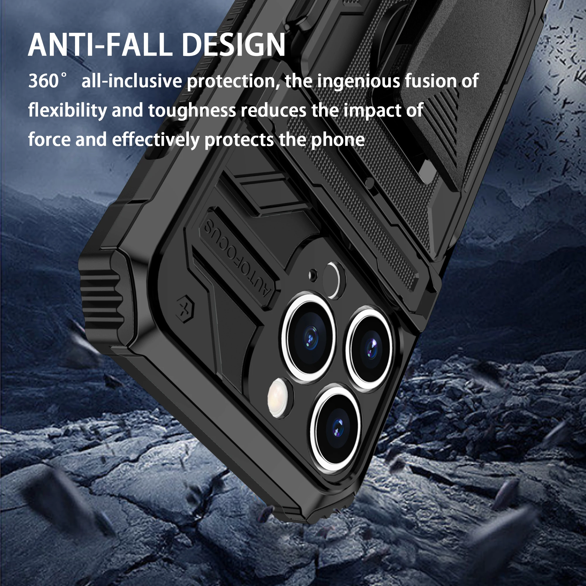Funda Resistente iPhone 16/15/14/13 – Clip Cinturón y Soporte - imagen 3