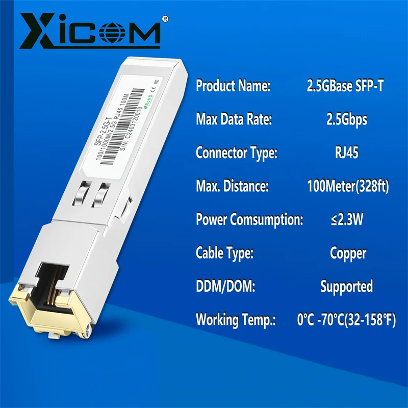 SFP 2.5G RJ45 Transceptor Compatible Cisco Mikrotik - imagen 4