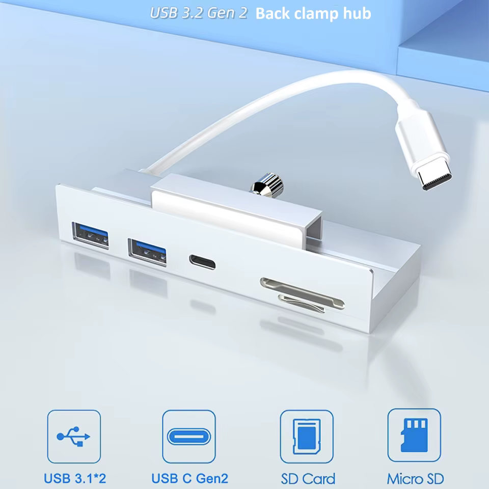Hub USB-C Aluminium clip para iMac 2020-2022