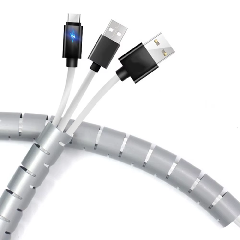 Organizador de cables en espiral silicone flexible
