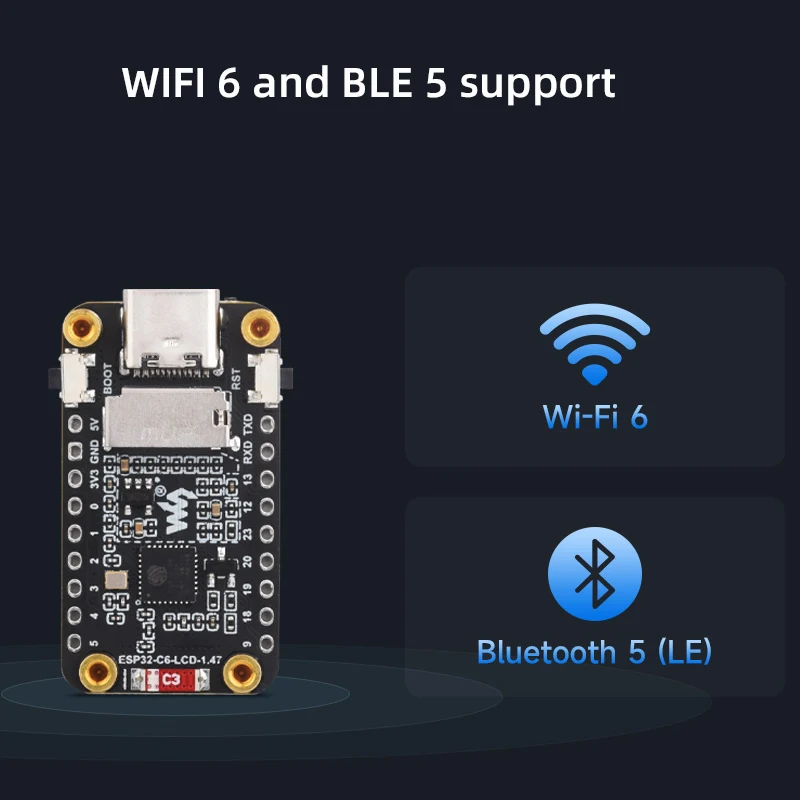 Waveshare ESP32-C6 – Placa de Desarrollo con Pantalla RISC-V WiFi 6 - imagen 4
