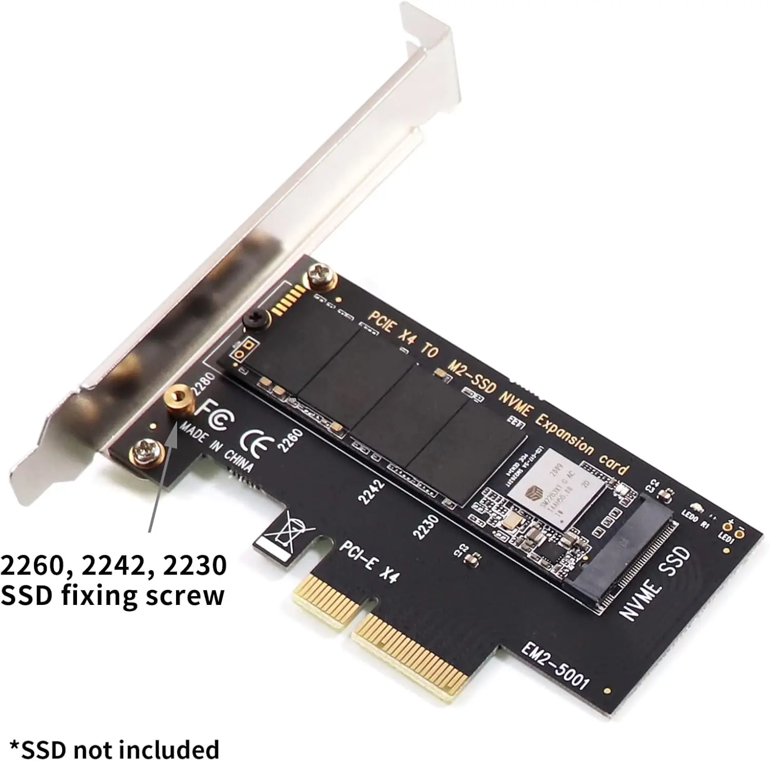 Adaptador M.2 NVMe a PCIe B/M para SSD - imagen 5