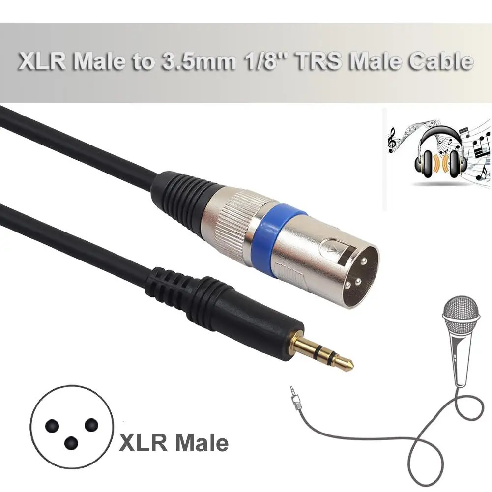 Cable XLR Macho 3 Pines 3,5 mm Estéreo para Micrófono - imagen 5