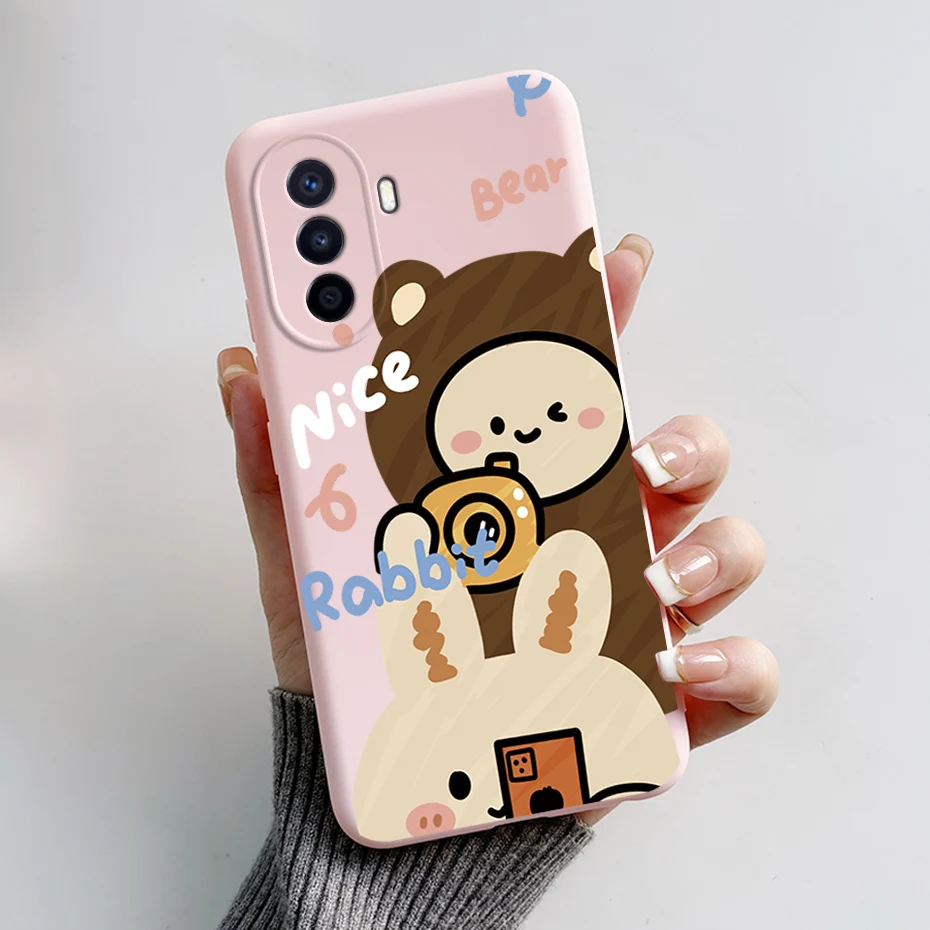 Funda de silicona con diseño panda para Huawei NOVA Y70