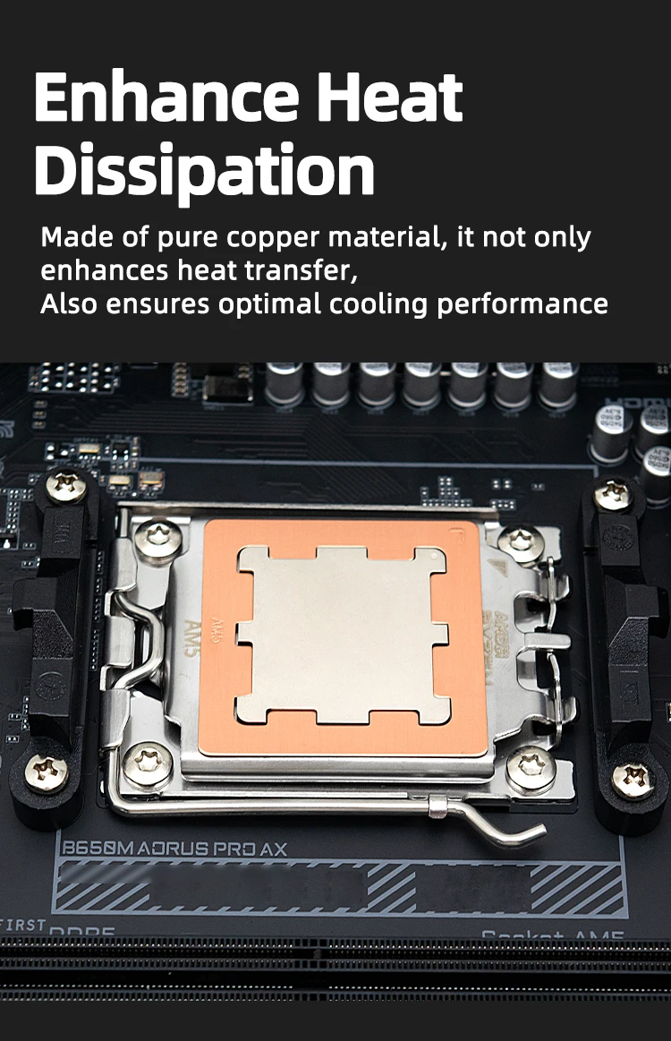 TEUCER AM5 – Protector de Pasta Térmica de Cobre para Ryzen - imagen 2