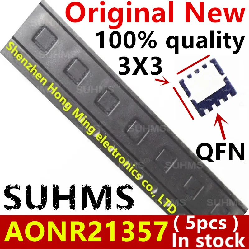 Vista superior del chipset AONR21357 QFN-8