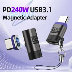 Cable Magnético USB-C 240W – Carga Rápida 5A para iPhone Samsung iPad MacBook