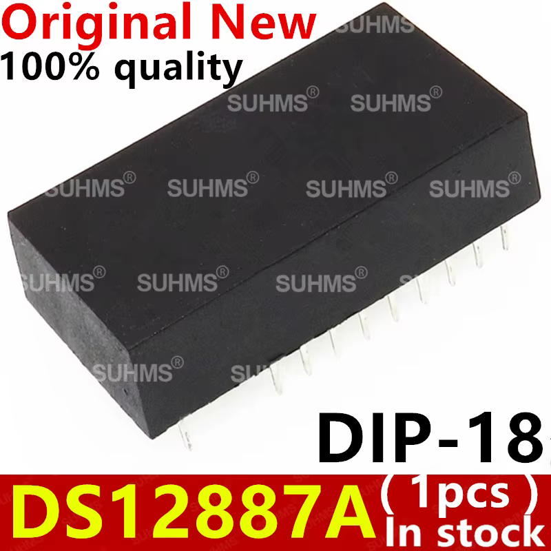 Chip DS12887A con encapsulado DIP-18 y batería de litio integrada