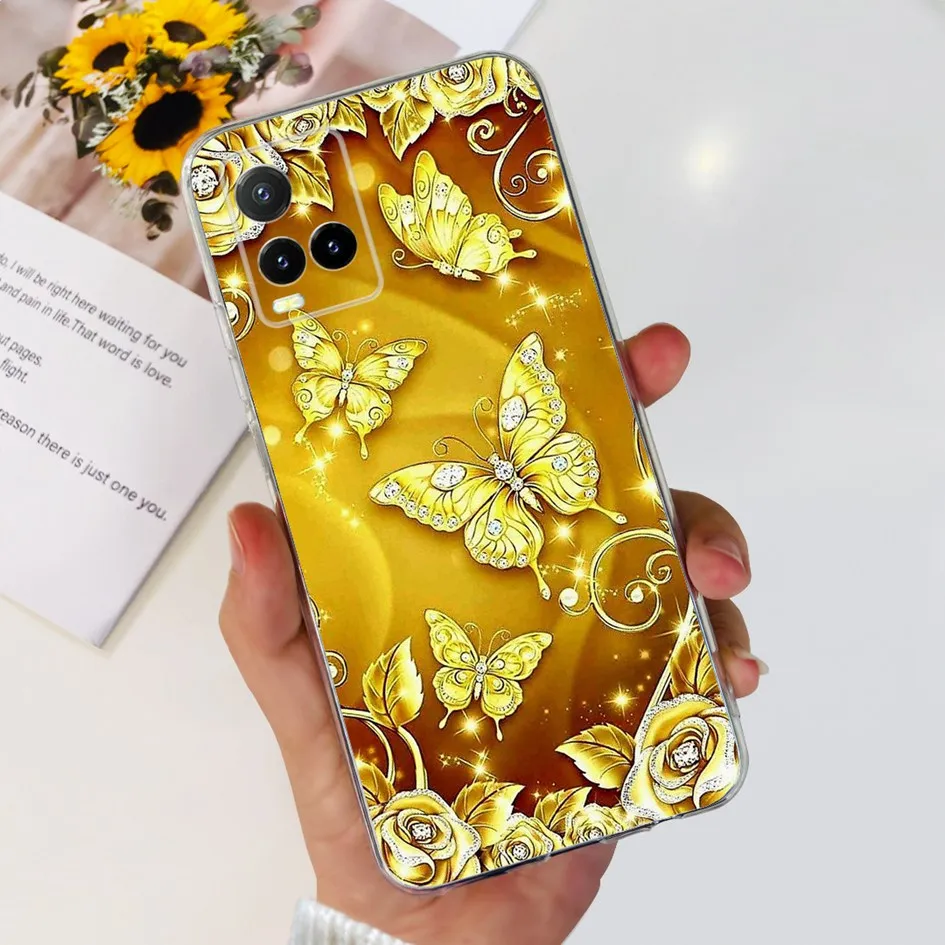 Funda Silicona Transparente para Vivo Y33s / Y21 – Diseño Flor Delgada Antigolpes - imagen 4