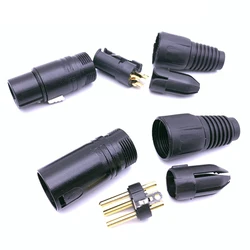 Conector XLR de 3 pines para cable de micrófono macho/hembra