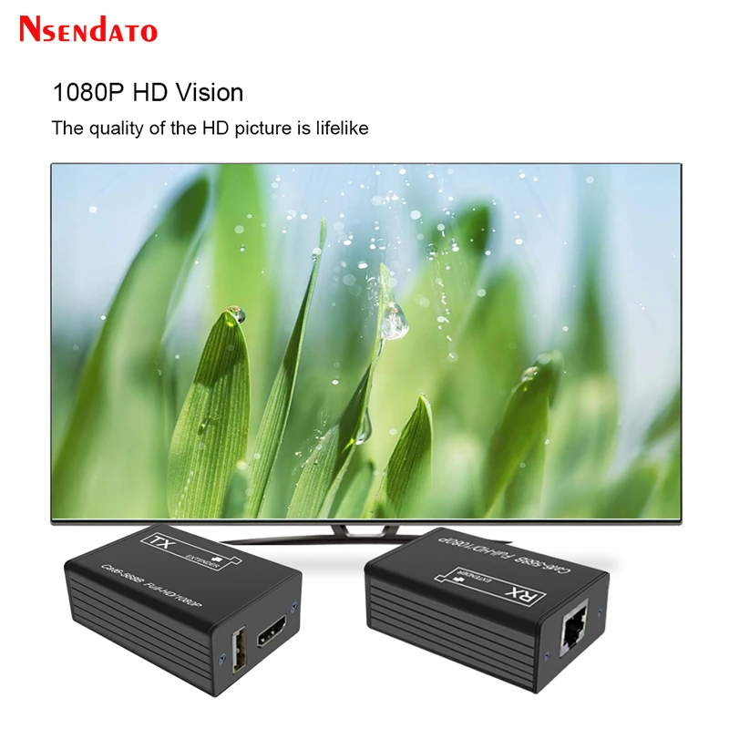 Extensor HDMI KVM USB por LAN Cat6 1080p - imagen 5
