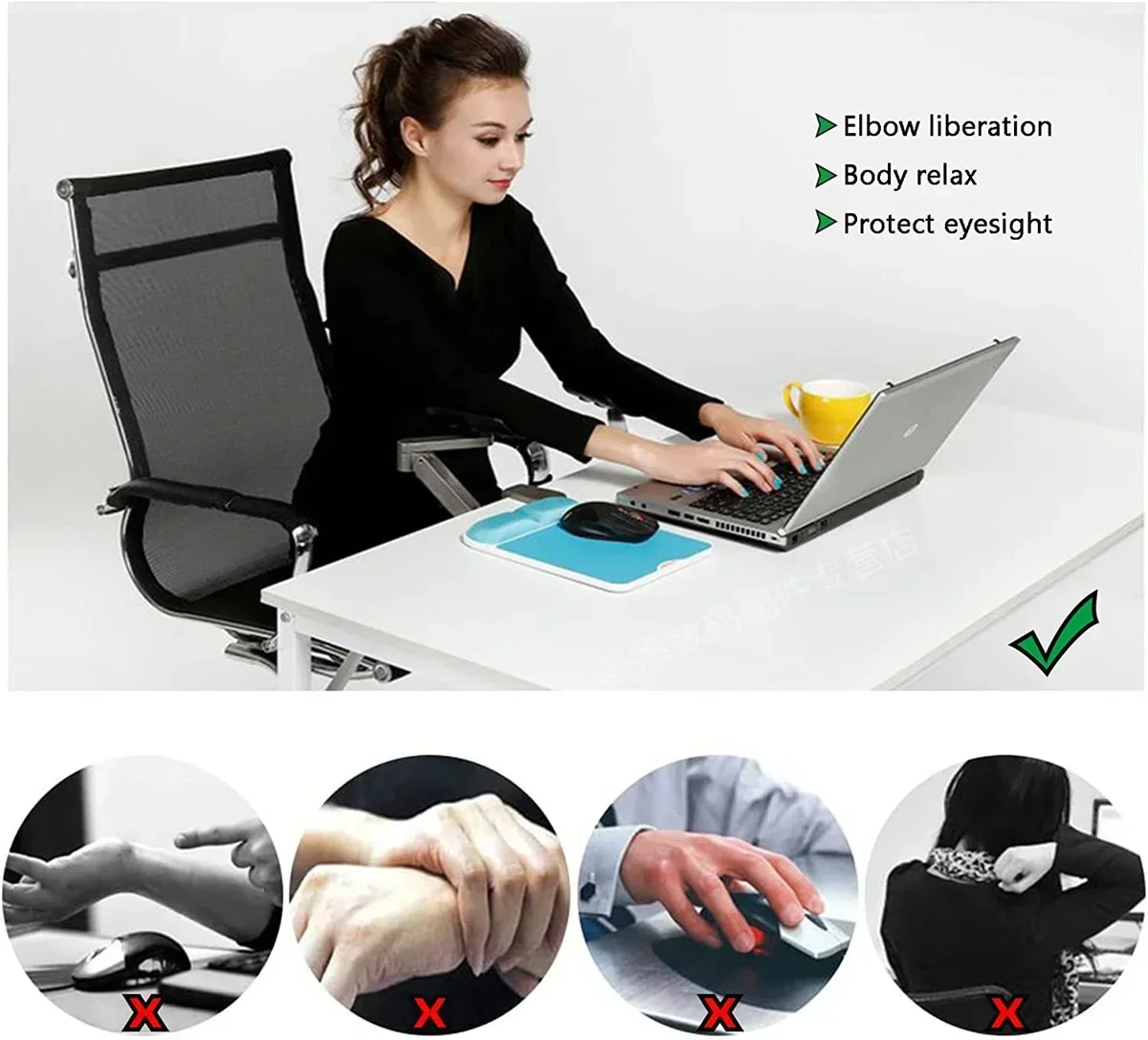 Soporte reposabrazos ergonómico Extensor con almohadillas giratorias - imagen 5
