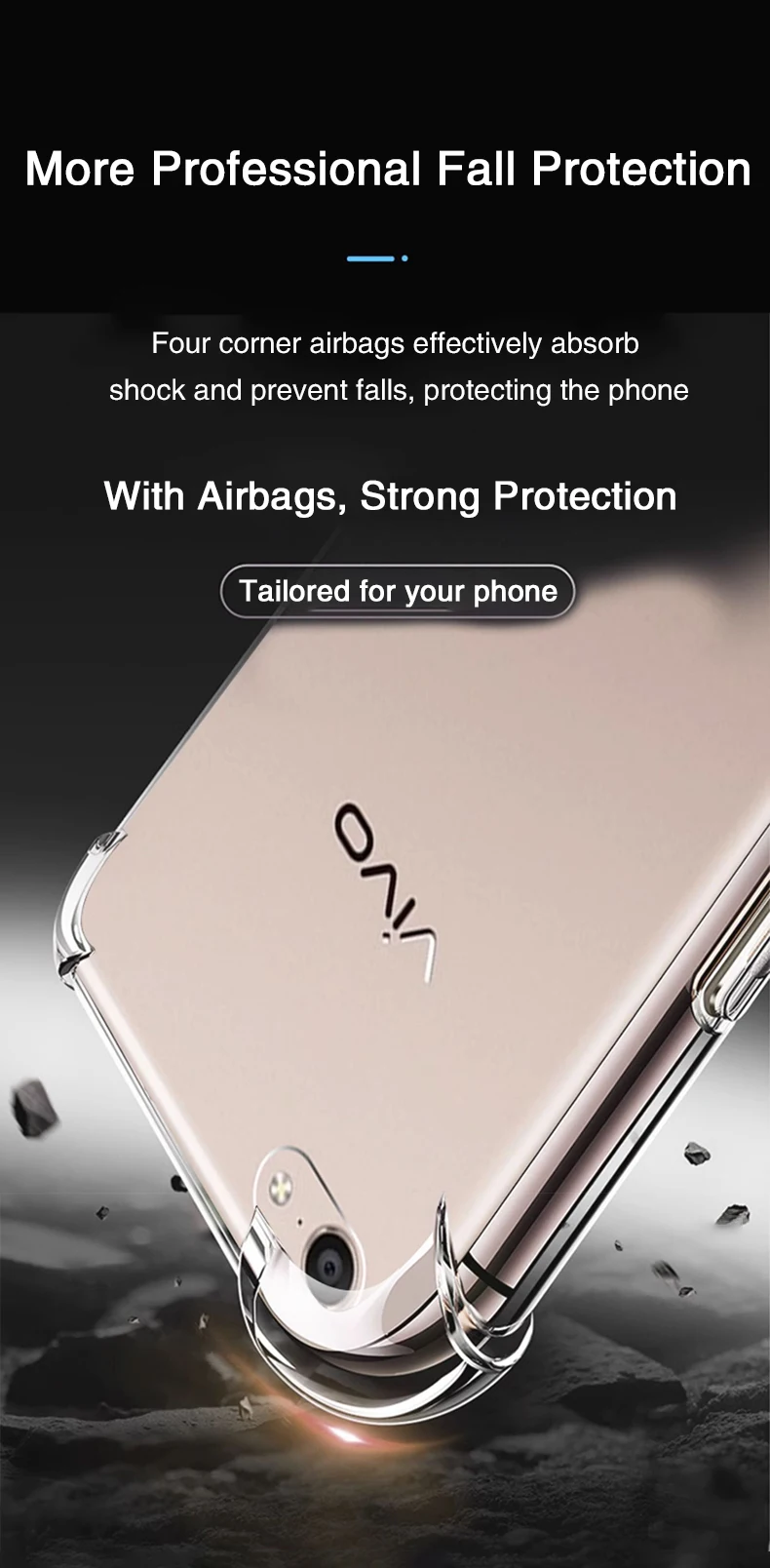 Funda transparente de silicone para Vivo X9S