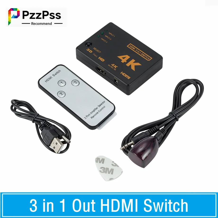 Conmutador HDMI 4K 60Hz para Xbox, PS4 y TV