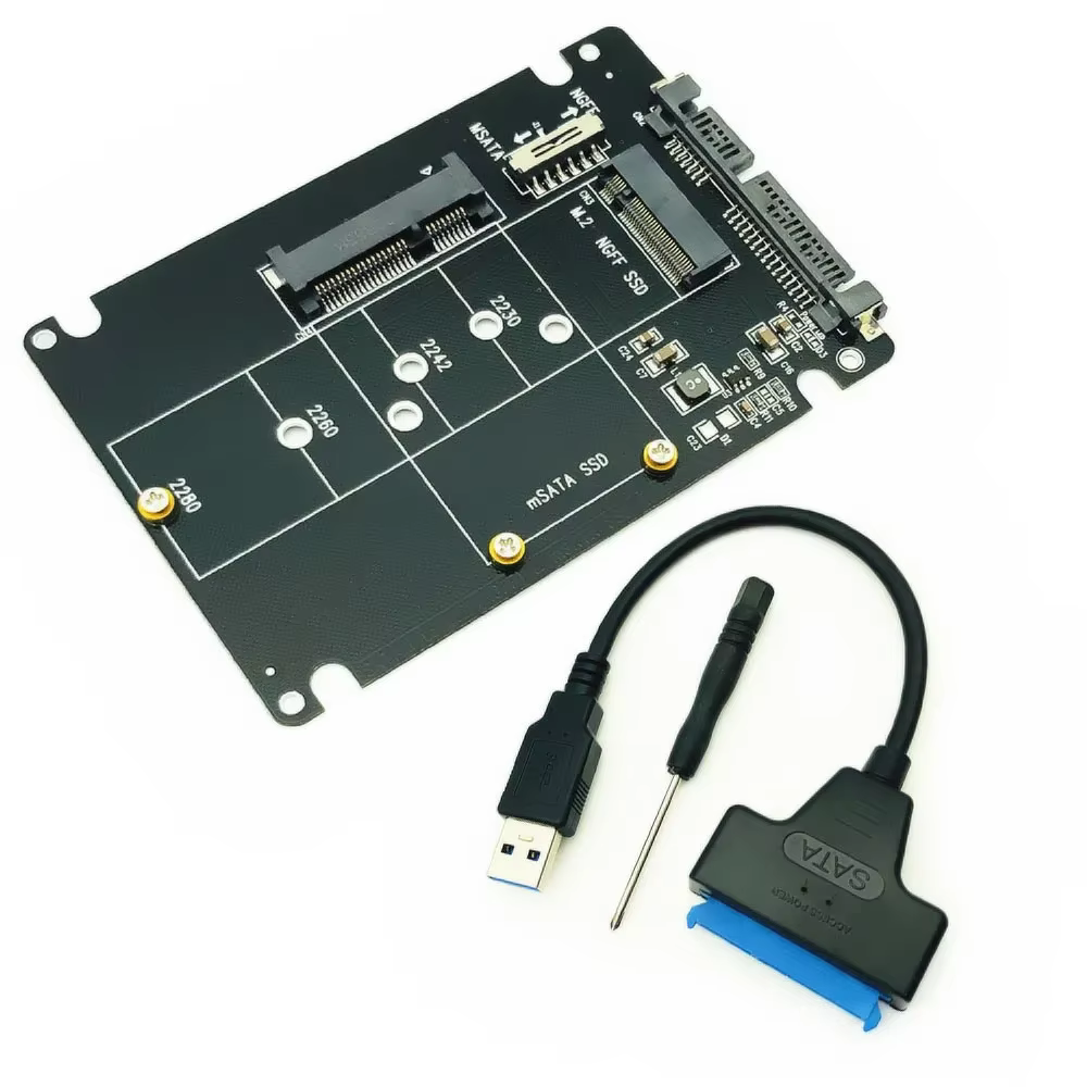 Convertidor y Adaptador mSATA M.2 SATA SSD a USB 3.0 - imagen 3