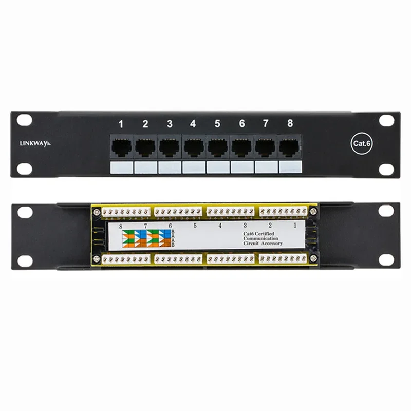 Panel de Conexión CAT6 RJ45 Antigolpes Marco Distribución Red Ethernet - imagen 2