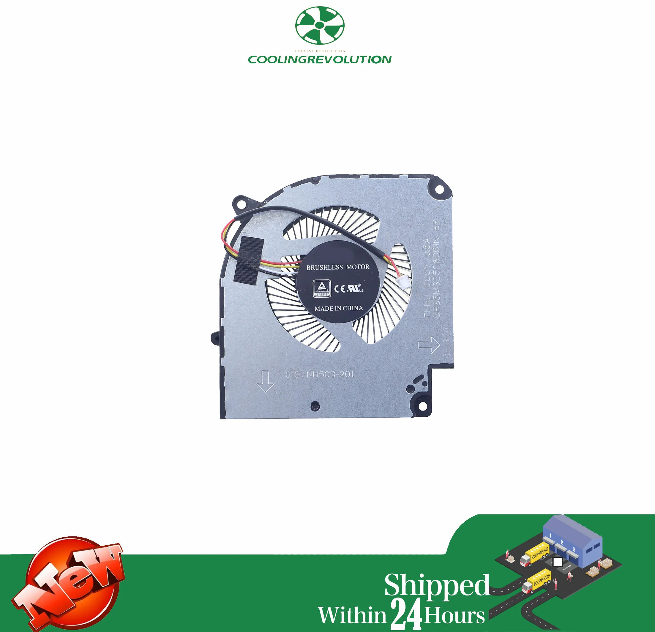 Ventilador de refrigeración GPU DFS5M para portátil CLEVO NH50ED