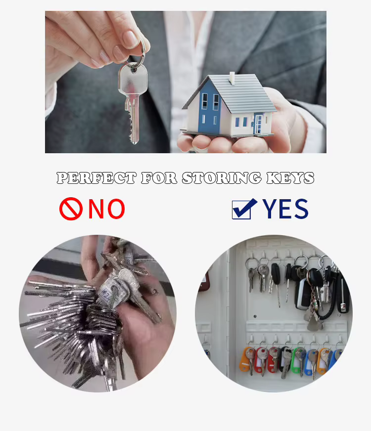Interior y diseño de la caja organizadora de llaves
