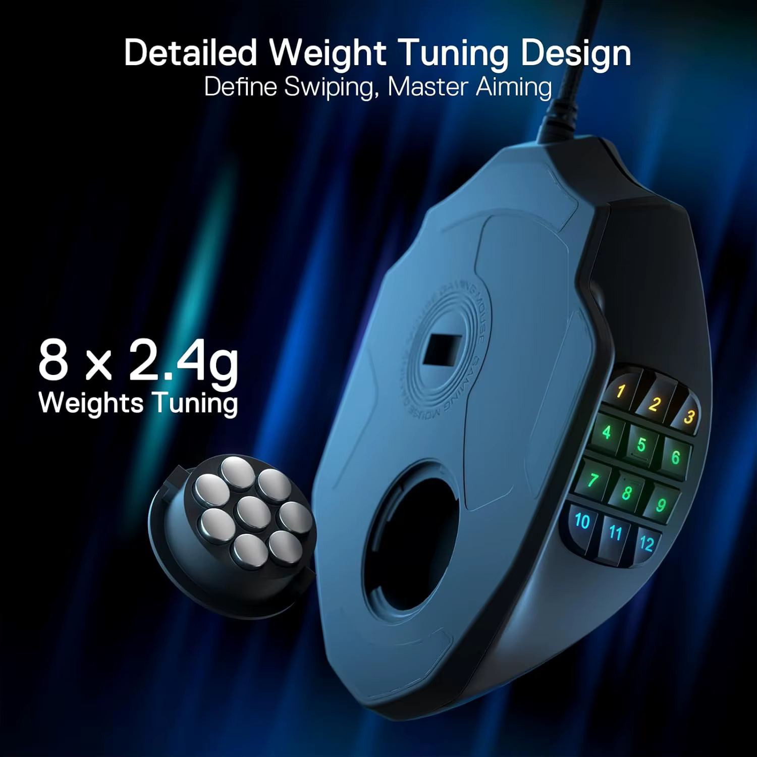 Ratón gaming Redragon M908 RGB USB programable 12400 DPI - imagen 2