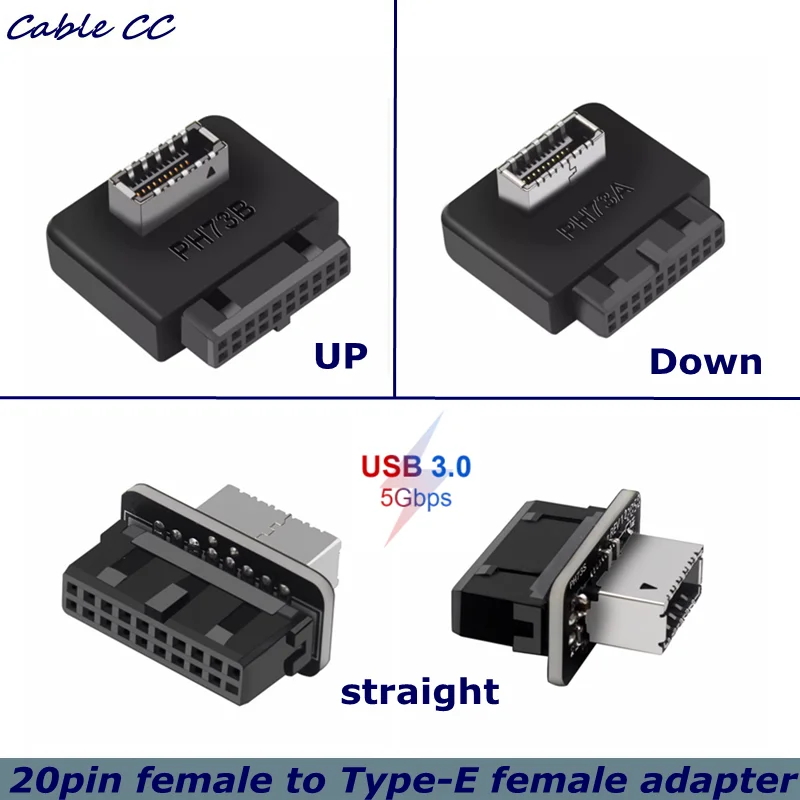 Conector USB 3.1 A-Key y encabezado 20p a 19p